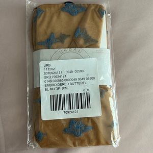 Urban Outfitters Embroidered Butterfly Tight NWT Small/Medium - Blue